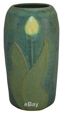 Jemerick Pottery 1998 Arts And Crafts Yellow Tulip Ceramic Vase