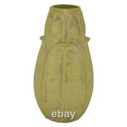 Jemerick Pottery Mottled Yellow Gourd Arts And Crafts Vase