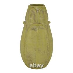 Jemerick Pottery Mottled Yellow Gourd Arts And Crafts Vase