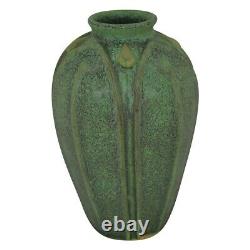 Jemerick Pottery Olive Green Arts And Crafts Vase