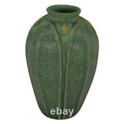 Jemerick Pottery Olive Green Arts And Crafts Vase