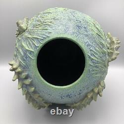 Jemerick Signed 13 Arts & Crafts White Pine Pottery Vase Vessel Gruebyesque