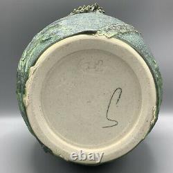 Jemerick Signed 13 Arts & Crafts White Pine Pottery Vase Vessel Gruebyesque
