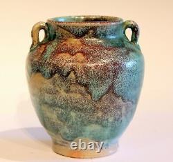 Jugtown Flambe North Carolina Chinese Jun Vase Vintage Pottery Arts & Crafts