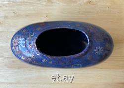 KRISTI DE SALSA 11 Blue Southwestern Style Art Pottery Vase Arizona VGUC