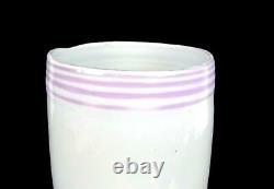 Ken Stevens Signed Art Pottery Gray Lavender Stripes Large 10 1/4 Vase 1990