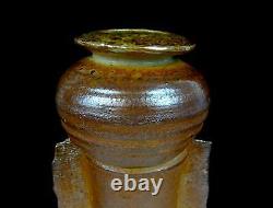 Ken Stevens Signed Northwest Art Pottery Earthtone Winged 10 1/4 Vase 1991