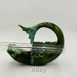 Koi Fish Planter Vase Flower Pot Frog Vintage Mid Century Green Home Decor