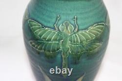 La Pointe Studio arts & Crafts inspire California Pottery Ceramic Dragonfly Vase