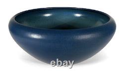 Large Antique Blue Marblehead Massachusetts Art Pottery Arts & Crafts Bowl Vase