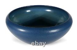 Large Antique Blue Marblehead Massachusetts Art Pottery Arts & Crafts Bowl Vase