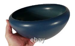 Large Antique Blue Marblehead Massachusetts Art Pottery Arts & Crafts Bowl Vase