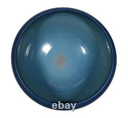 Large Antique Blue Marblehead Massachusetts Art Pottery Arts & Crafts Bowl Vase