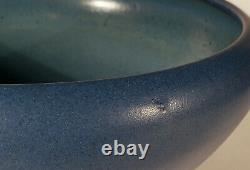 Large Antique Blue Marblehead Massachusetts Art Pottery Arts & Crafts Bowl Vase