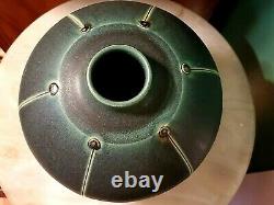 Large Arts And Crafts Pottery Vase Jemerick Door Ephriam Matte Green