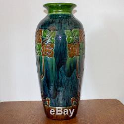 Large Arts and Crafts Glasgow Style Rennie Mackintosh Secessionist Pottery Vase