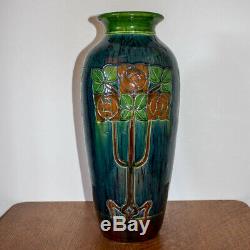 Large Arts and Crafts Glasgow Style Rennie Mackintosh Secessionist Pottery Vase