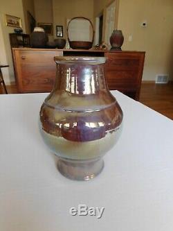 Large Early Pewabic Art Pottery iridescent Arts and crafts Pottery Vase