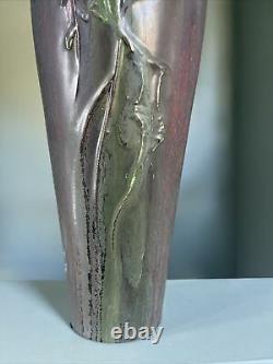 Large Ephraim Art Pottery Thistle Vase By Laura Klein 16 Tall Arts & Crafts