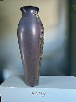 Large Ephraim Art Pottery Thistle Vase By Laura Klein 16 Tall Arts & Crafts