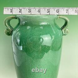 Large Mid Century Green Glaze Art Pottery Vase in the Arts & Crafts Style 12