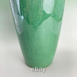 Large Mid Century Green Glaze Art Pottery Vase in the Arts & Crafts Style 12