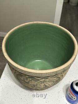 Large Red Wing Pottery Brushware Arts & Crafts Era Mission Brush Ware Jardiniere