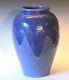 Large Vintage Mccoy Zanesville Art Pottery Blue Drip Arts & Crafts Deco Vase 18