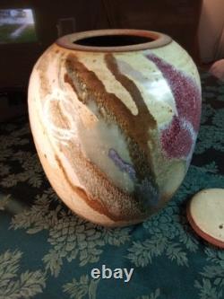 Lee Hazelgrove Large Studio Pottery Vessel Richmond VA Ceramic Art w Paperwork