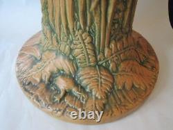 Lg PEDESTAL! Vintage WELLER ART pottery Arts Crafts MARVO pattern LOVELY