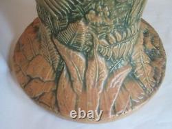 Lg PEDESTAL! Vintage WELLER ART pottery Arts Crafts MARVO pattern LOVELY