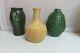 Lot Of 3 Door Pottery Scott Draves Arts Crafts Vases Grueby Green Yellow Signed