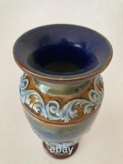 Lovely Antique British Arts & Crafts Doulton Lambeth Vase, Early 19th c