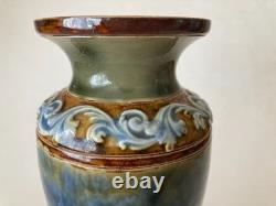 Lovely Antique British Arts & Crafts Doulton Lambeth Vase, Early 19th c