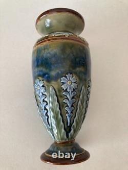 Lovely Antique British Arts & Crafts Doulton Lambeth Vase, Early 19th c