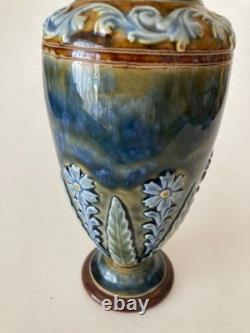 Lovely Antique British Arts & Crafts Doulton Lambeth Vase, Early 19th c