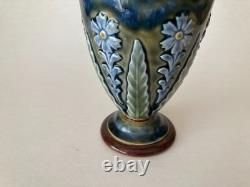 Lovely Antique British Arts & Crafts Doulton Lambeth Vase, Early 19th c