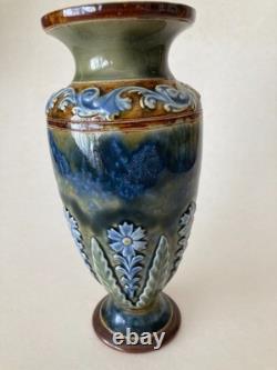 Lovely Antique British Arts & Crafts Doulton Lambeth Vase, Early 19th c