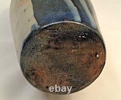 M. L. Owens/Pinehurst Craft, North Carolina salt glazed jug with cobalt runs