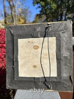 MARBLEHEAD POTTERY FRUIT & BASKET DECORATED ARTS & CRAFTS TRIVET TILE c1908-1915