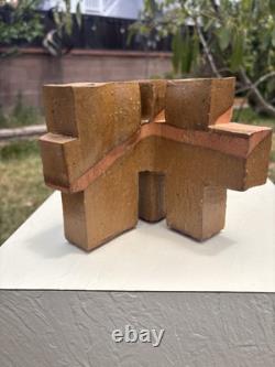 MCentury California studio pottery Brutalist sculpture candelabrum Win Ng 3.9 Lb