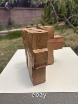 MCentury California studio pottery Brutalist sculpture candelabrum Win Ng 3.9 Lb