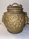 Mid Century Arts & Crafts Pottery Lidded Vessel Stone Ware Pottery Pot