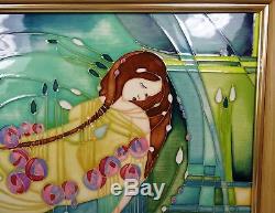 MOORCROFT Arts & Crafts Sleeping Beauty Framed Plaque RRP £745 Mackintosh