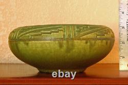 Magnificent Antique Rookwood Arts Crafts Incised Mat Cabinet Bowl X 1910 #957D