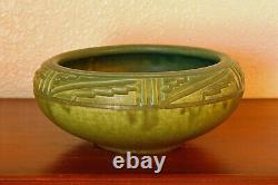 Magnificent Antique Rookwood Arts Crafts Incised Mat Cabinet Bowl X 1910 #957D