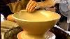 Making A Clay Pottery Bowl On The Wheel