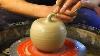 Making Throwing A Ceramic Clay Pottery Apple On The Wheel