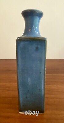 Marblehead Pottery Arts & Crafts Mid Century Modern Blue Bud Vase 1960's