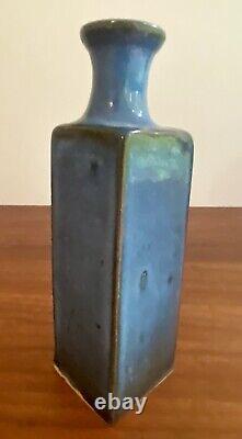 Marblehead Pottery Arts & Crafts Mid Century Modern Blue Bud Vase 1960's